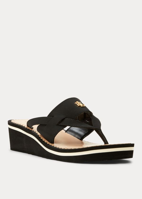 Sandálias Ralph Lauren Rosalind Wedge Mulher 93152-YFNV